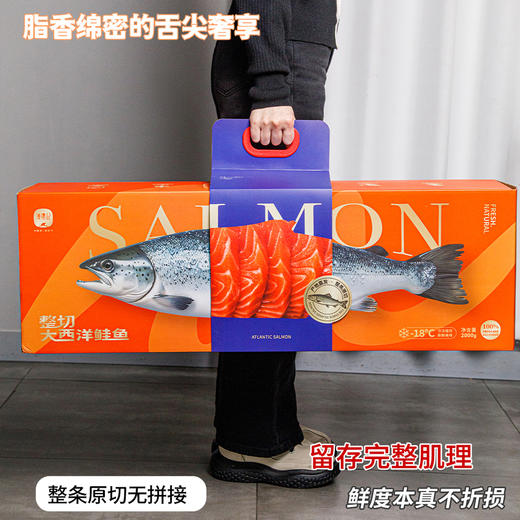 【渔礼记三文鱼礼盒】原条精切 肉质软嫩 商品图2