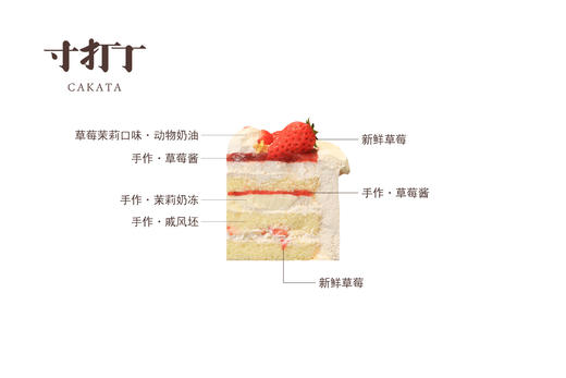 好好·昭昭向喜/草莓茉莉奶油蛋糕（可备注少糖） 商品图3
