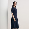 EITIE爱特爱2026春季新款简约水滴领温柔优雅收腰显瘦深蓝色连衣裙8507229 商品缩略图3