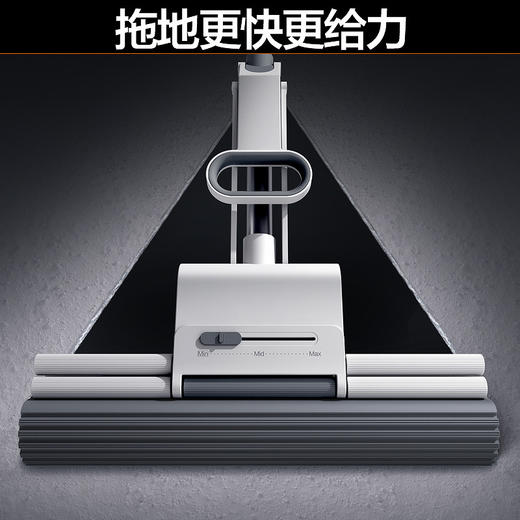 大卫胶棉拖把38cm海绵头杆长132cm2头M12巨无霸滚轮式大号胶棉拖大卫M12 商品图2