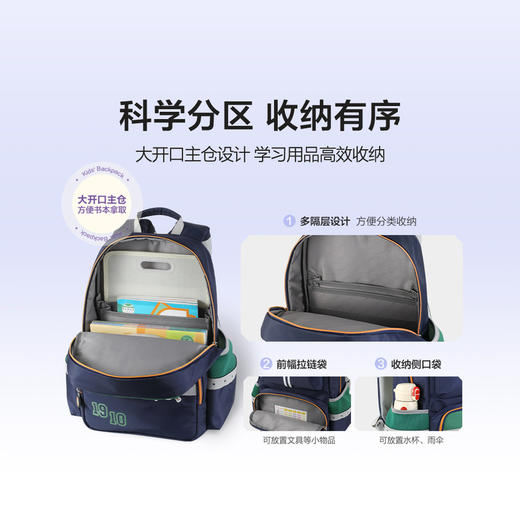 【自提】M 新秀丽 儿童书包海军蓝/绿色 商品图4