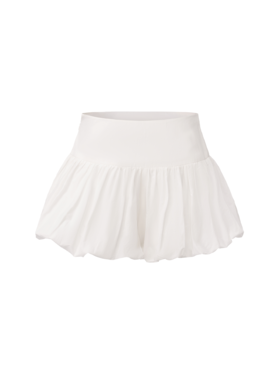 【晨露泡芙】压褶设计蓬松花苞短裤