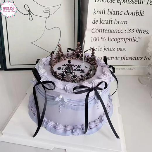 【新款】梦幻紫皇冠蛋糕 | 黑紫配色打破传统的甜腻感，适合每一个高贵优雅的女王~~ 商品图1