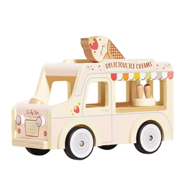 Letoyvan 角色扮演木制玩具冰淇淋车&咖啡餐车
