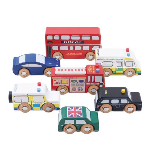 Letoyvan 角色扮演木制玩具-伦敦车辆套组 商品图0