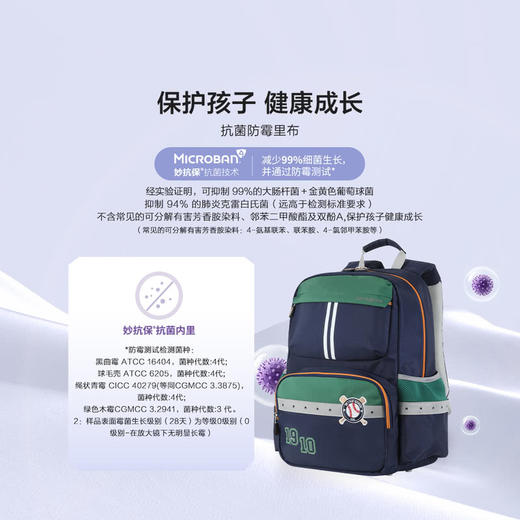 【自提】M 新秀丽 儿童书包海军蓝/绿色 商品图2