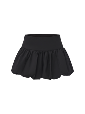 【黑巧绵云】压褶设计蓬松花苞短裤