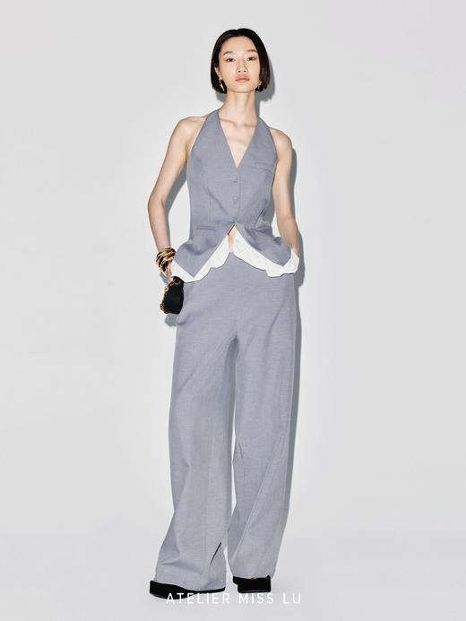 【薄暮空气】摩登休闲百搭阔腿直筒长裤 商品图1