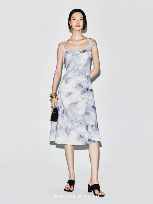 【星霜漫游】品牌定染印花吊带A字连衣裙 商品图3