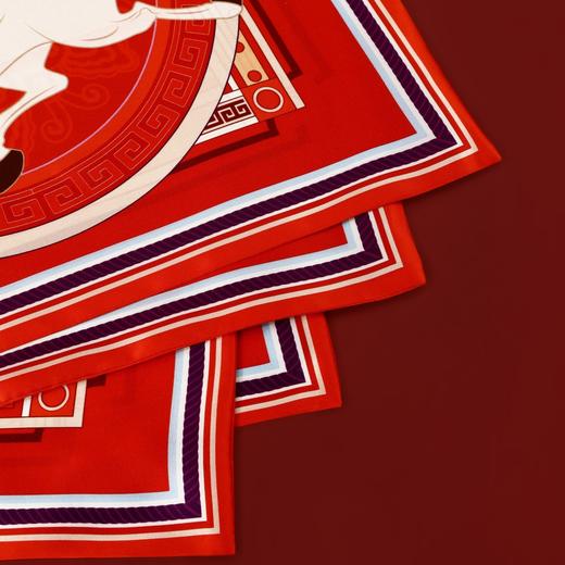 《翼马当先》真丝双面丝巾 商品图3