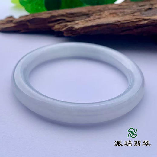 派瑞翡翠 翡翠手镯 糯种 白色 商品图3