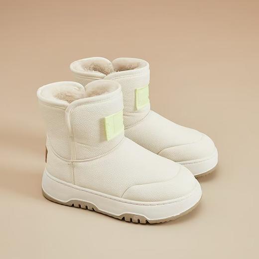 现货直发【二层牛皮】2025冬季新款时尚雪地靴百搭休闲短靴厚底松糕软防滑女鞋潮加棉（卡码拍大一码）H234180458 商品图5