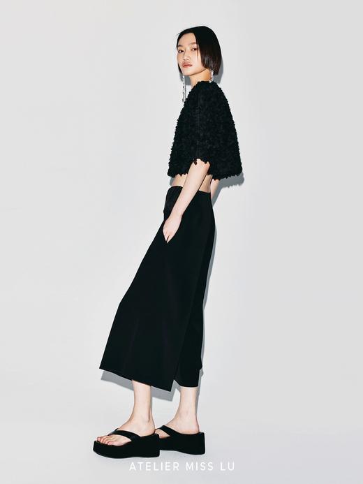 【夜色扶桑】重工立体花瓣肌理廓形袖造型短上衣 商品图3