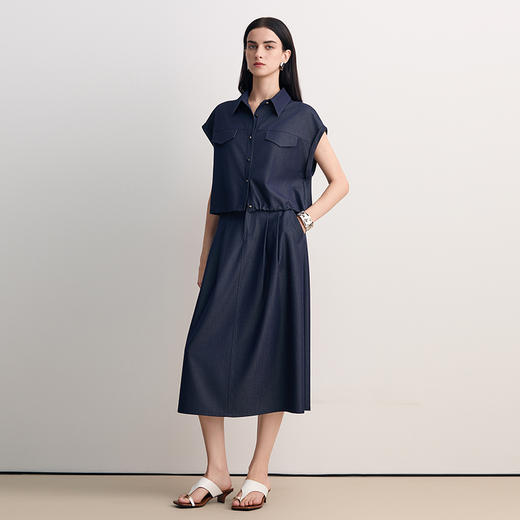 EITIE爱特爱气质通勤显瘦百搭直筒衬衫上衣2026春新款8509207 商品图1