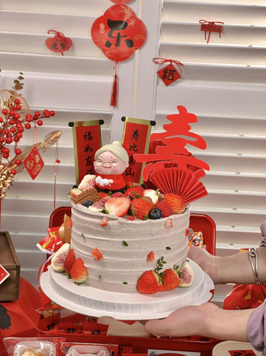 草莓奥利奥祝寿奶奶（蛋糕表面为奥利奥奶油） 商品图3