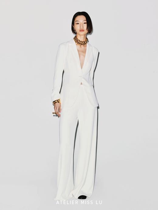 【圣托里尼清晨】蕾丝拼接露背V领收腰西装 商品图3