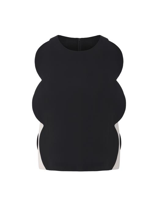 【仲夏夜曲奇】半圆波浪廓形无袖直身上衣 商品图0