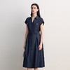 EITIE爱特爱显瘦V领收腰A字复古通勤气质连衣裙2026春季新款8507225 商品缩略图2
