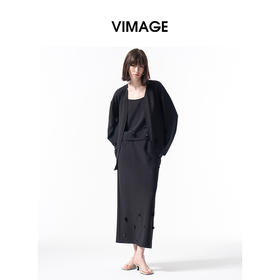 VIMAGE纬漫纪高级感时尚显瘦百搭钉珠立体外套2026春季新款V2503209