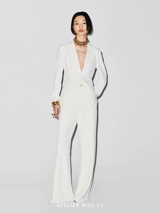 【圣托里尼清晨】蕾丝拼接露背V领收腰西装 商品图1