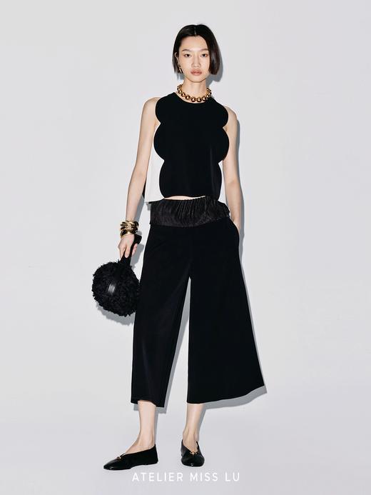 【仲夏夜曲奇】半圆波浪廓形无袖直身上衣 商品图1