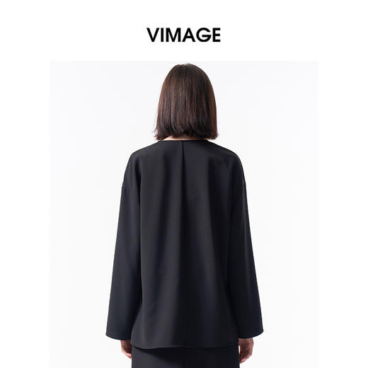 VIMAGE纬漫纪高级感时尚显瘦百搭钉珠立体外套2026春季新款V2503209 商品图4