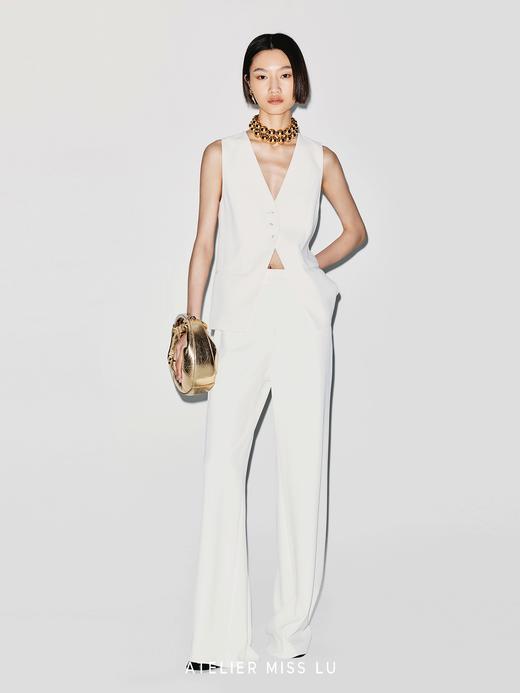 【空白律动】高腰设计垂感阔腿长裤 商品图1