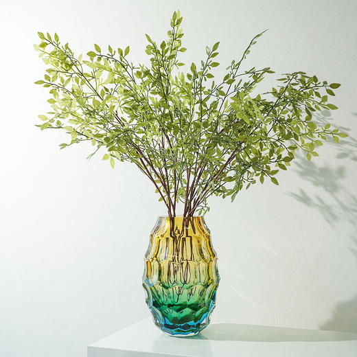 JZ晶尊考尔莱琉璃花瓶金琥珀渐变色30cm 商品图3