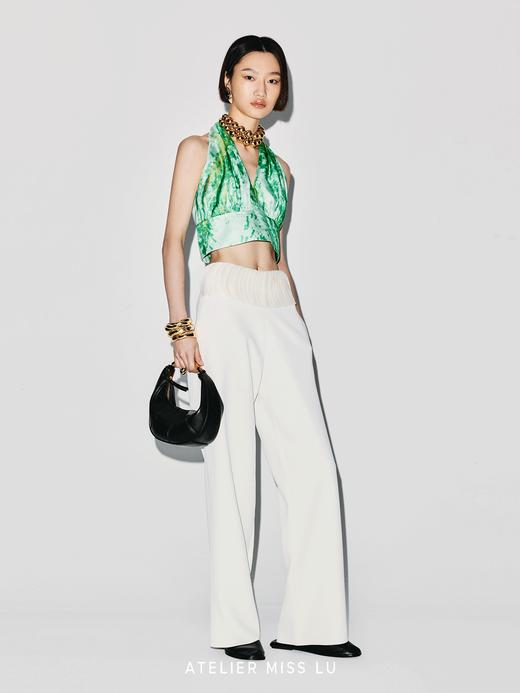 【月光叠影】层叠半圆薄纱拼接垂感长裤 商品图3