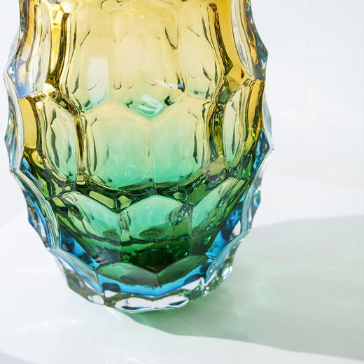 JZ晶尊考尔莱琉璃花瓶金琥珀渐变色30cm 商品图5