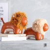 Zuny 动物手工缝制狮子摆件 狮子座礼物 生日礼物 家居摆件 商品缩略图2
