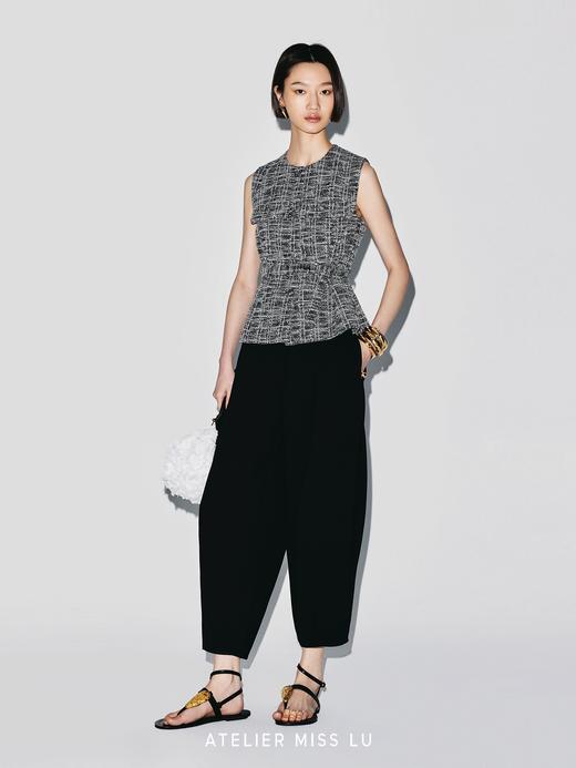 【可可小姐】小香风收腰无袖上衣 商品图3