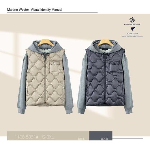 MartineWester男式无领葫芦型鹅绒背心马甲11085381 商品图0