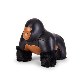 Zuny 猩猩 书档 黑色 家居饰品摆件现代客厅酒柜电视柜装饰皮革工艺品礼物