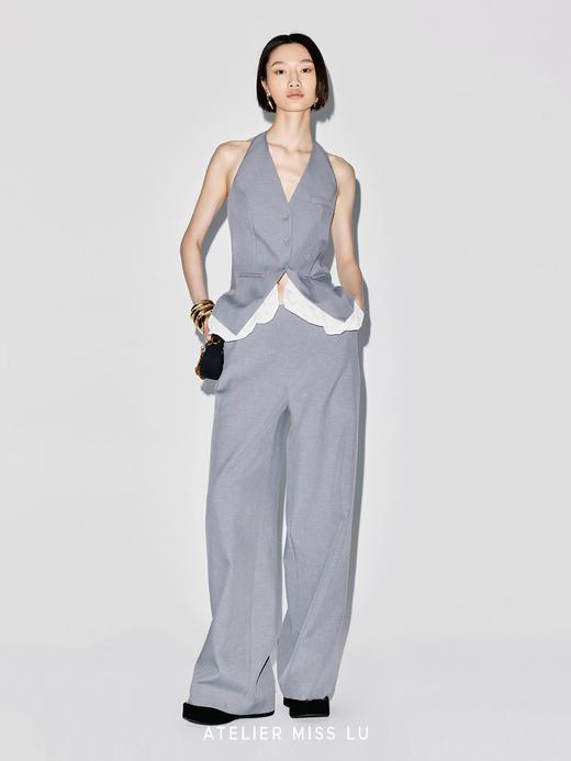 【云上圣托里尼】云朵环绕拼接削肩收腰露背马甲 商品图1