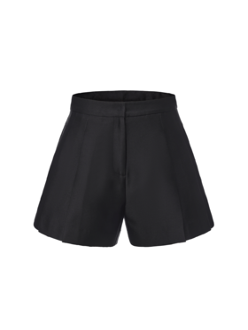 【巴黎故事】压褶设计光泽感A字短裤