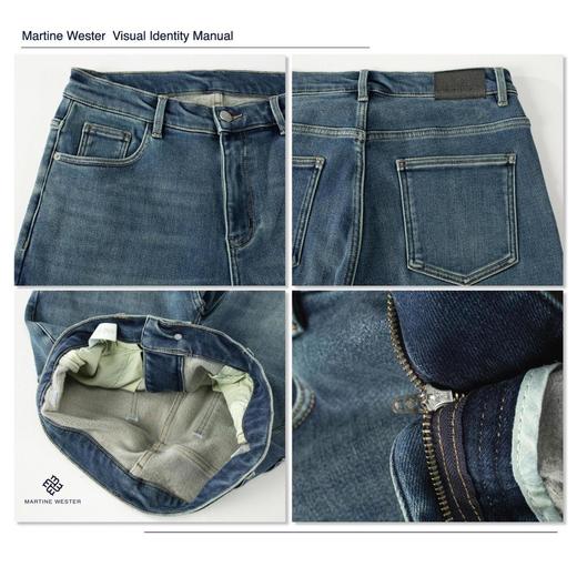 MartineWester男SLIM款直脚弹力磨毛牛仔裤11115592； 精选弹力抓绒牛仔面料 商品图5