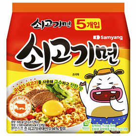 三养牛肉面(120gx5)삼양 쇠고기면