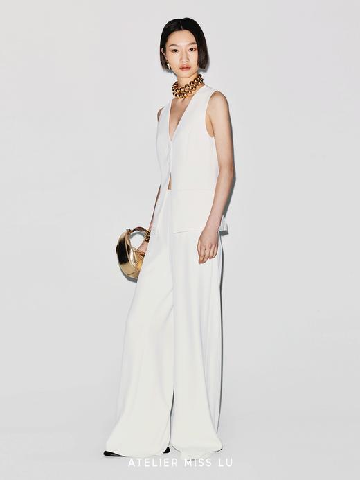 【空白律动】高腰设计垂感阔腿长裤 商品图2