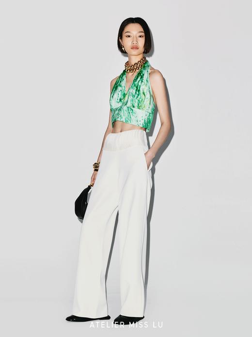 【月光叠影】层叠半圆薄纱拼接垂感长裤 商品图2