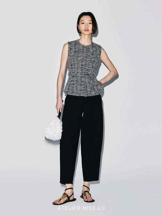 【可可小姐】小香风收腰无袖上衣 商品图2