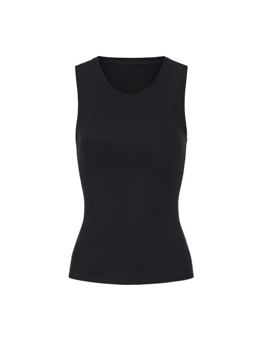 【夜幕拥抱】修身版型圆领弹力针织背心 商品图0