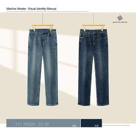 MartineWester男SLIM款直脚弹力磨毛牛仔裤11115592； 精选弹力抓绒牛仔面料