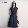 EITIE爱特爱显瘦V领收腰A字复古通勤气质连衣裙2026春季新款8507225 商品缩略图0