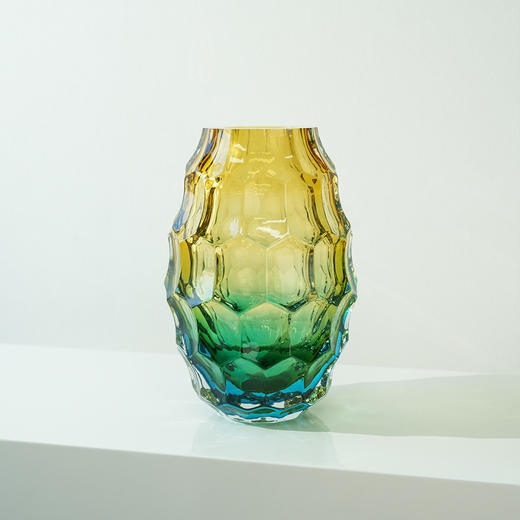 JZ晶尊考尔莱琉璃花瓶金琥珀渐变色30cm 商品图2