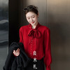 【预售7天】羊毛衬衫（红飘带）（1152） 商品缩略图0