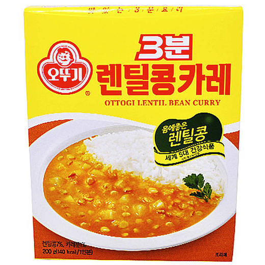 不倒翁3分扁豆咖喱200g오뚜기 3분 렌틸콩카레 商品图0