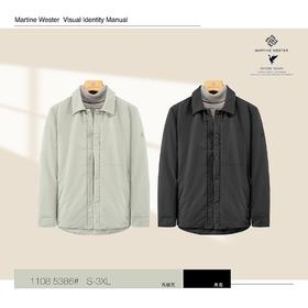 MartineWester男款平纹面料内绗线翻领鹅绒服11085386