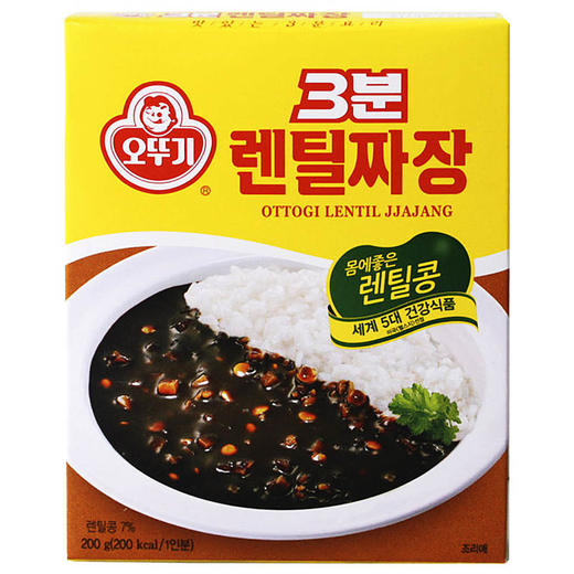 不倒翁3分扁豆炸酱200g오뚜기 3분 렌틸콩짜장 商品图0