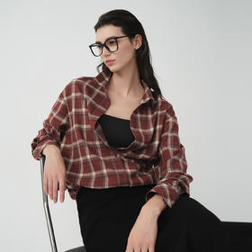 初棉磨毛格纹衬衫 | 舒适质感、复古随性、时尚休闲【HZ】